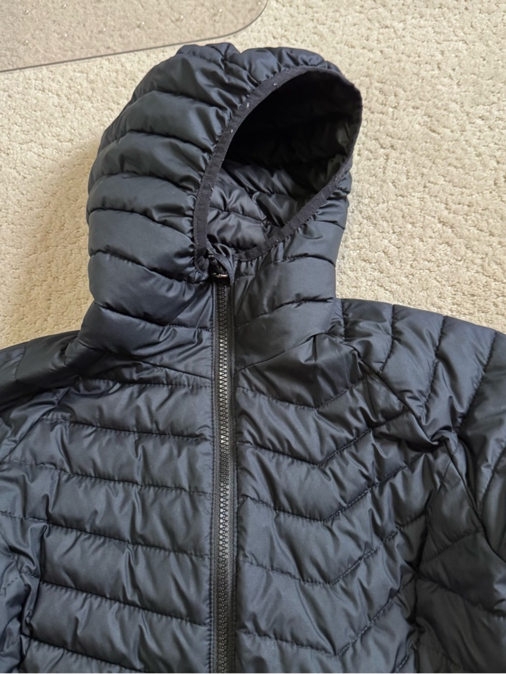 Columbia Omni-Heat Women's Long Black Hooded Puffer Winter Jacket Size XS - Picture 4 of 9